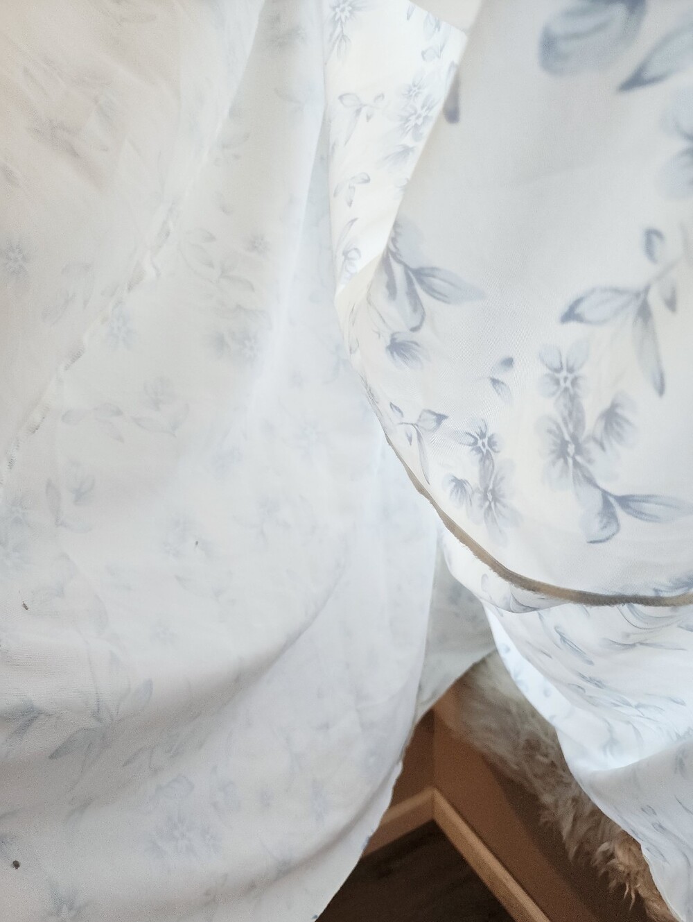 SACHI & BABI PALM WE LGOWN MAXI DRESS BLUE FORAL ADJUSTABLE STRAPS SIDE POCKETS - Picture 13 of 16